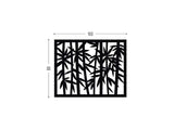 Bamboo black screen lasercut aluminum outdoor room divider