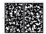 Figue tree lasercut black aluminum for terrace screens