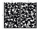 Figue tree lasercut black aluminum for terrace screens