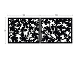 Figue tree lasercut black aluminum for terrace screens