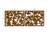 Figue tree perforated corten for terrace screens