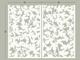 Figue tree lasercut white aluminum for terrace screens