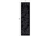 Forest screen black aluminum laser cut 3D leaf design