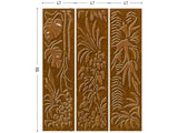 Forest screen paravent CorTen lasercut 3D leaf design