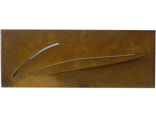 minimalistic outdoor wall lamp with grass leaf design