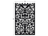 Lace black screen perforated lasercut aluminum divider