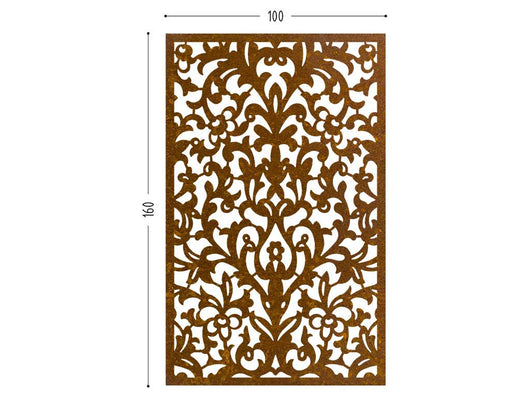 Lace corten screen perforated lasercut divider