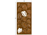 Monstera screen lasercut CorTen wall decor