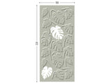 Monstera grey screen lasercut wall sculpture decor