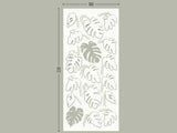 Monstera white screen lasercut wall sculpture decor