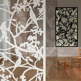 Parrots screen aluminium lasercut backlit wall decor and room divider