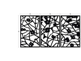 Quince black aluminum screens; outdoor room divider, wall decoration