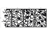 Quince black aluminum screens; outdoor room divider, wall decoration