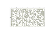 Quince grey aluminum screens; outdoor room divider, wall decoration