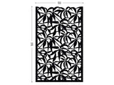 Schefflera black screen lasercut aluminium outdoor divider