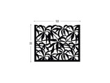 Schefflera black screen lasercut aluminium outdoor divider