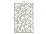 Schefflera grey screen lasercut aluminium outdoor divider