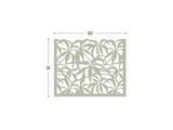 Schefflera grey screen lasercut aluminium outdoor divider