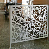 Schefflera screen lasercut aluminium balustrade room divider