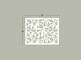 Schefflera white screen lasercut aluminium outdoor divider