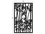 Bamboo black screen lasercut aluminum outdoor room divider