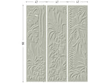 Forest screen grey aluminum paravent laser cut 3D leaf design
