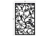 Parrots black screen lasercut aluminium terrace and room divider