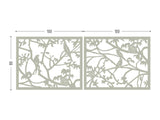 Parrots grey screen lasercut terrace and room divider