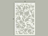 Parrots white screen lasercut aluminium terrace and room divider